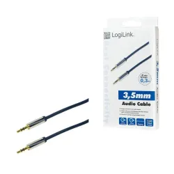 Kabel audio stereo LogiLink CA10030 3,5 mm, M/M, 0,3m, | PartsPC.pl