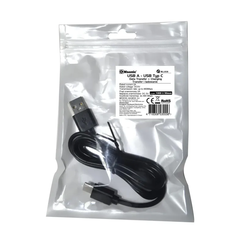 Kabel Msonic MLU536 USB-USB-C 1m | PartsPC.pl