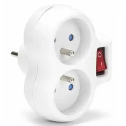 Rozgałęźnik sieciowy MONTIS MT148-WH podwójny z | PartsPC.pl