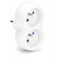 Rozgałęźnik sieciowy MONTIS MT149-WH podwójny biały | PartsPC.pl