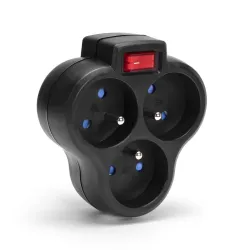 Rozgałęźnik sieciowy MONTIS MT150-BK potrójny z | PartsPC.pl