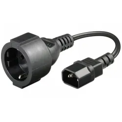 Kabel zasilający / adapter Manhattan C14/Schuko F 0,23m | PartsPC.pl