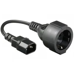 Kabel zasilający / adapter Manhattan C14/Schuko F 0,23m | PartsPC.pl