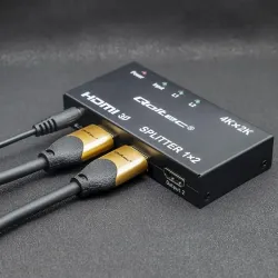 Rozdzielacz aktywny Qoltec Splitter 2 x HDMI 4K x 2K | | PartsPC.pl