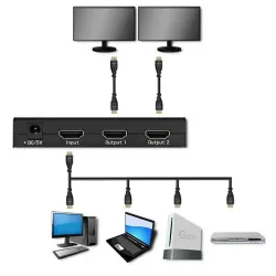 Rozdzielacz aktywny Qoltec Splitter 2 x HDMI 4K x 2K | | PartsPC.pl