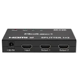 Rozdzielacz aktywny Qoltec Splitter 2 x HDMI 4K x 2K | | PartsPC.pl