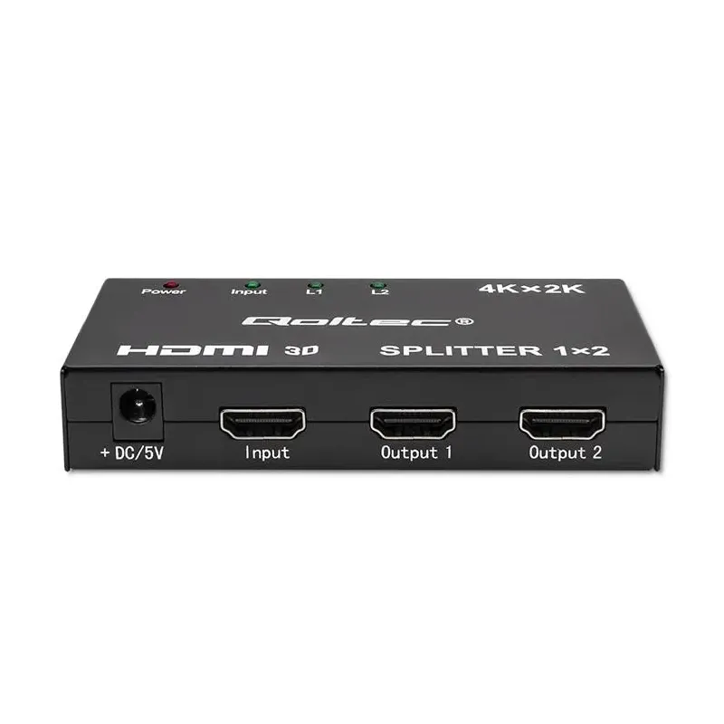 Rozdzielacz aktywny Qoltec Splitter 2 x HDMI 4K x 2K | | PartsPC.pl