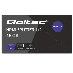 Rozdzielacz aktywny Qoltec Splitter 2 x HDMI 4K x 2K | | PartsPC.pl