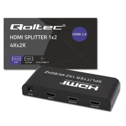 Rozdzielacz aktywny Qoltec Splitter 2 x HDMI 4K x 2K |... | PartsPC.pl
