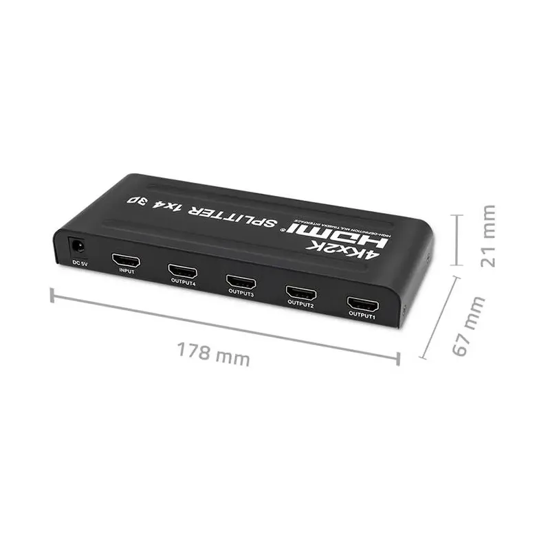 Rozdzielacz aktywny Qoltec Splitter 4 x HDMI 4K x 2K |... | PartsPC.pl