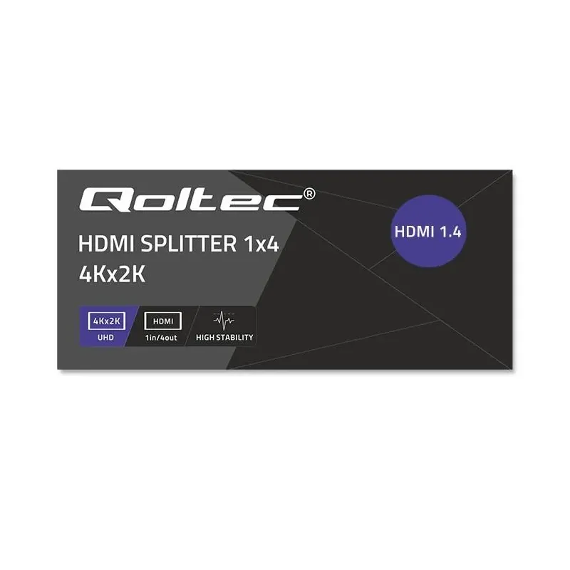 Rozdzielacz aktywny Qoltec Splitter 4 x HDMI 4K x 2K |... | PartsPC.pl