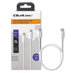 Kabel USB Qoltec 2.0 typ C | USB 2.0 typ C 60W | QC 3.0 | PartsPC.pl