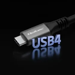 Kabel USB4 Qoltec USB-C PD 240W | Thunderbolt 3/4 | 4K | | PartsPC.pl