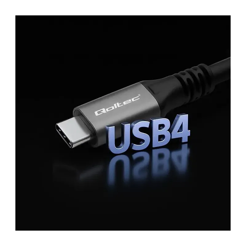 Kabel USB4 Qoltec USB-C PD 240W | Thunderbolt 3/4 | 4K | | PartsPC.pl