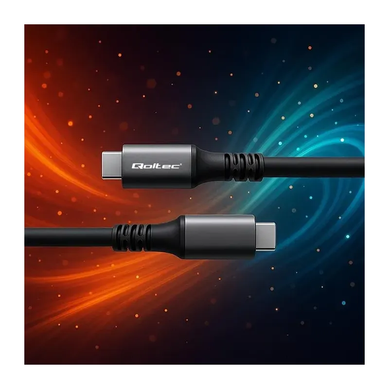 Kabel USB4 Qoltec USB-C PD 240W | Thunderbolt 3/4 | 4K | | PartsPC.pl