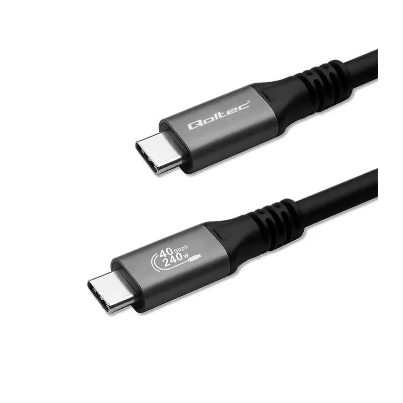 Kabel USB4 Qoltec USB-C PD 240W | Thunderbolt 3/4 | 4K | | PartsPC.pl