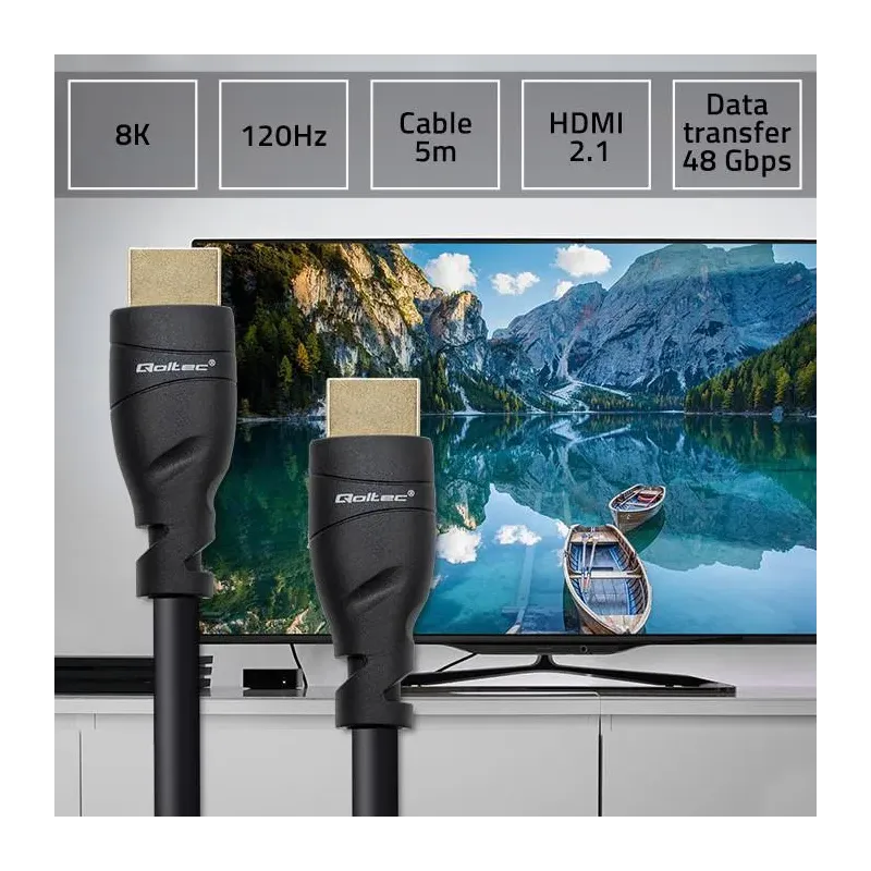 Kabel HDMI QOLTEC v2.1 Ultra High Speed 8K | 60Hz | | PartsPC.pl