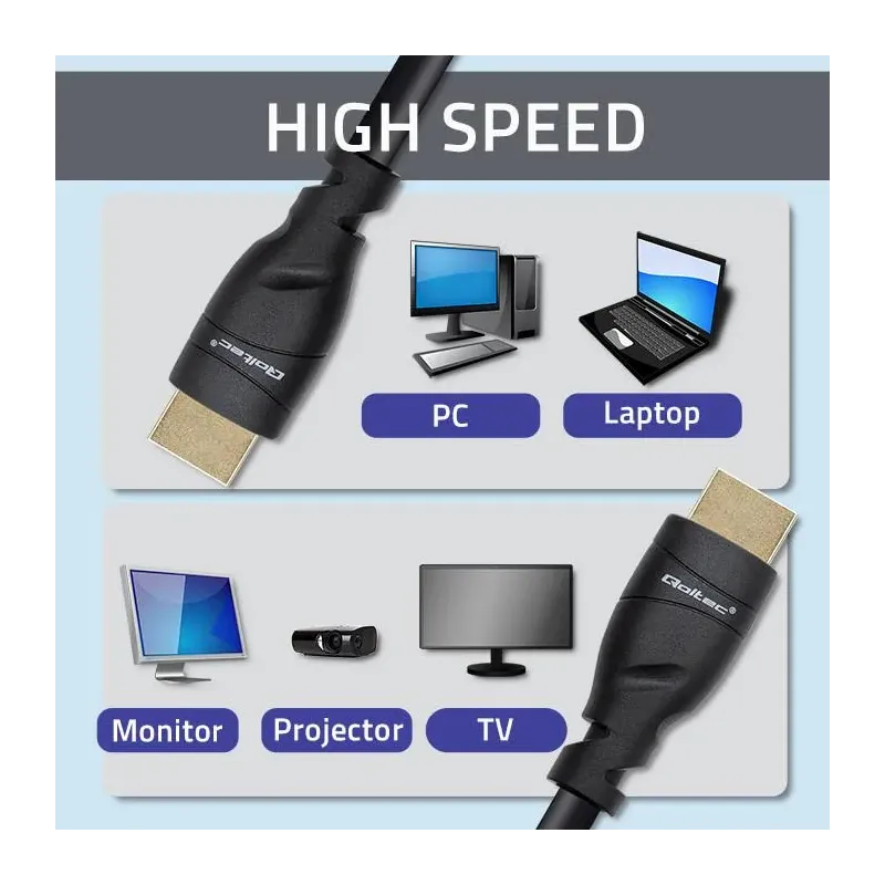 Kabel HDMI QOLTEC v2.1 Ultra High Speed 8K | 60Hz | | PartsPC.pl