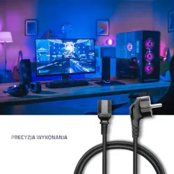 Kabel zasilający Qoltec IEC C13/SCHUKO | 3x0.75mm2 | 1.5m | PartsPC.pl