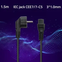 Kabel zasilający Qoltec kątowy SCHUKO | IEC C5 | | PartsPC.pl