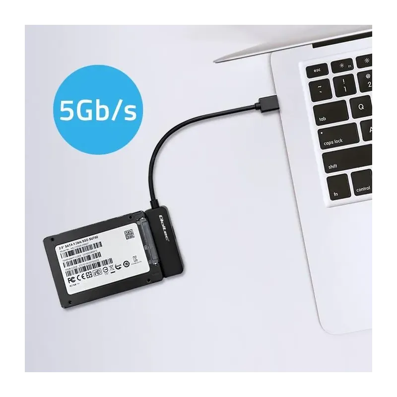 Kabel adapter Qoltec SATA | Przejściówka na dysk SSD HDD | PartsPC.pl