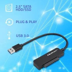 Kabel adapter Qoltec SATA | Przejściówka na dysk SSD HDD | PartsPC.pl