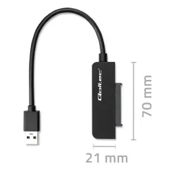 Kabel adapter Qoltec SATA | Przejściówka na dysk SSD HDD | PartsPC.pl
