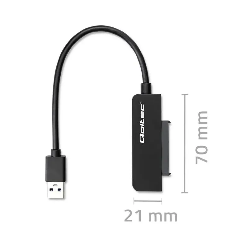 Kabel adapter Qoltec SATA | Przejściówka na dysk SSD HDD | PartsPC.pl