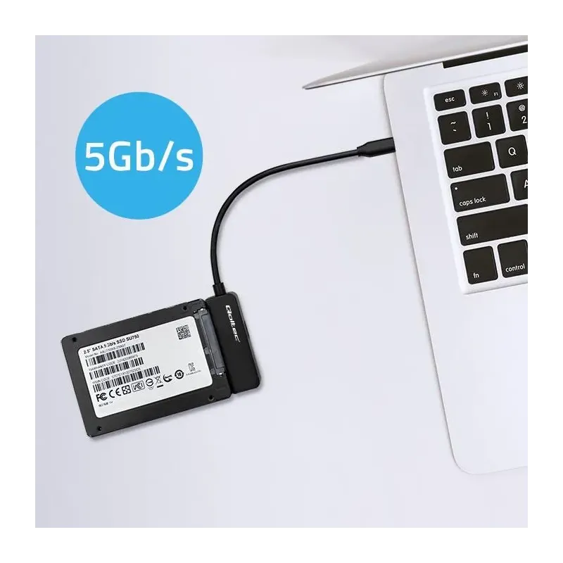 Kabel adapter Qoltec SATA | Przejściówka na dysk SSD HDD | PartsPC.pl