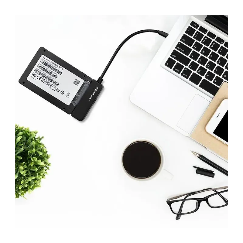 Kabel adapter Qoltec SATA | Przejściówka na dysk SSD HDD | PartsPC.pl