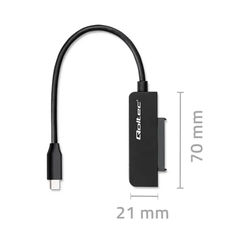 Kabel adapter Qoltec SATA | Przejściówka na dysk SSD HDD | PartsPC.pl
