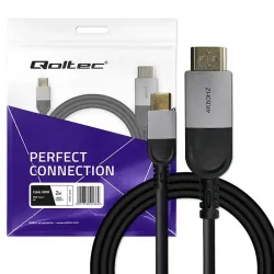 Kabel adapter Qoltec USB-C na HDMI high speed 4K | 60Hz | PartsPC.pl