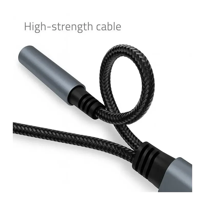 Kabel adapter Qoltec 2w1 USB-C - USB-C + Jack 3.5mm, PD | PartsPC.pl