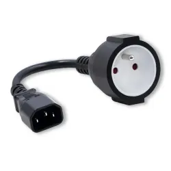 Adapter Qoltec IEC 320 C14 / FRENCH | 0.15m | PartsPC.pl
