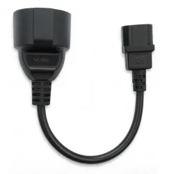 Adapter Qoltec IEC 320 C14 / FRENCH | 0.15m | PartsPC.pl