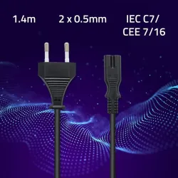 Kabel zasilający Qoltec IEC C7 / CEE 7/16 | ósemka | | PartsPC.pl