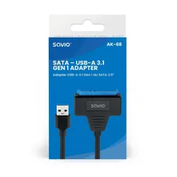 Kabel adapter SAVIO AK-68 USB-A 3.1 Gen 1 (M) - SATA (F) | PartsPC.pl