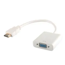 Kabel adapter Savio CL-27/B HDMI - VGA biały | PartsPC.pl