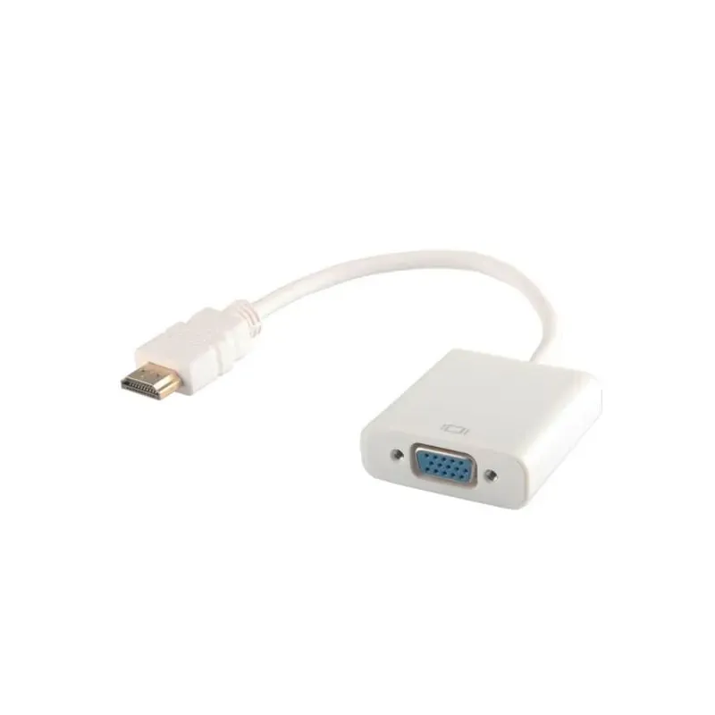 Kabel adapter Savio CL-27/B HDMI - VGA biały | PartsPC.pl