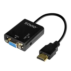 Kabel adapter HDMI-VGA Savio AK-76 | PartsPC.pl