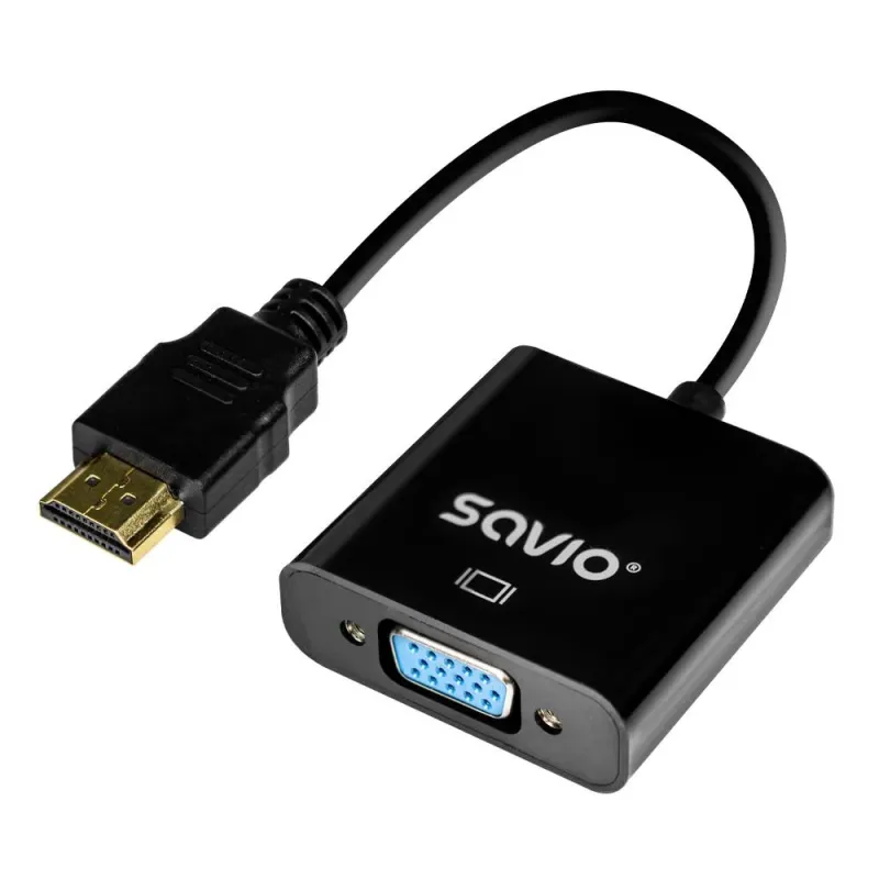 Kabel adapter HDMI-VGA Savio AK-75 | PartsPC.pl