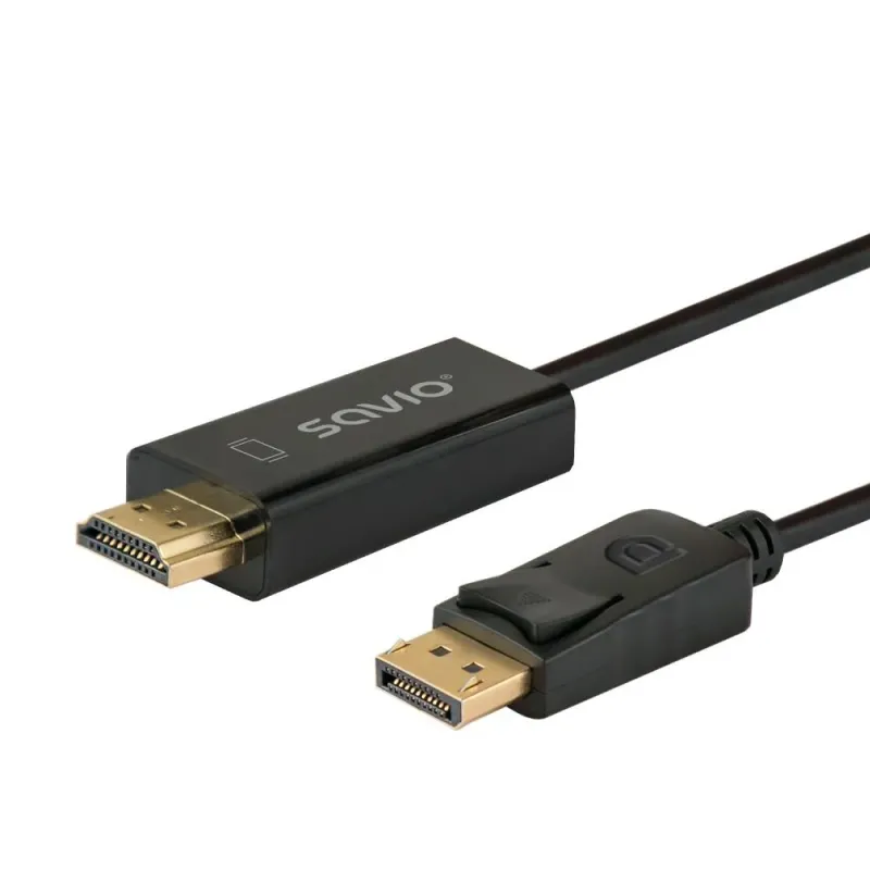 Kabel adapter DisplayPort do HDMI Savio CL-183 1,5m | PartsPC.pl