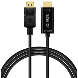 Kabel Savio CL-189 DisplayPort do HDMI 4K 60 Hz | PartsPC.pl