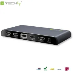 Rozdzielacz / Splitter Techly AV HDMI 2.0 1/4 Ultra HD | PartsPC.pl