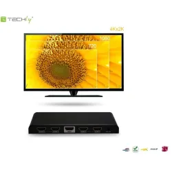 Rozdzielacz / Splitter Techly AV HDMI 2.0 1/4 Ultra HD | PartsPC.pl