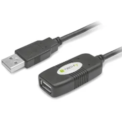 Kabel/Przedłużacz Techly USB 2.0 A-A M/F aktywny 10m | PartsPC.pl
