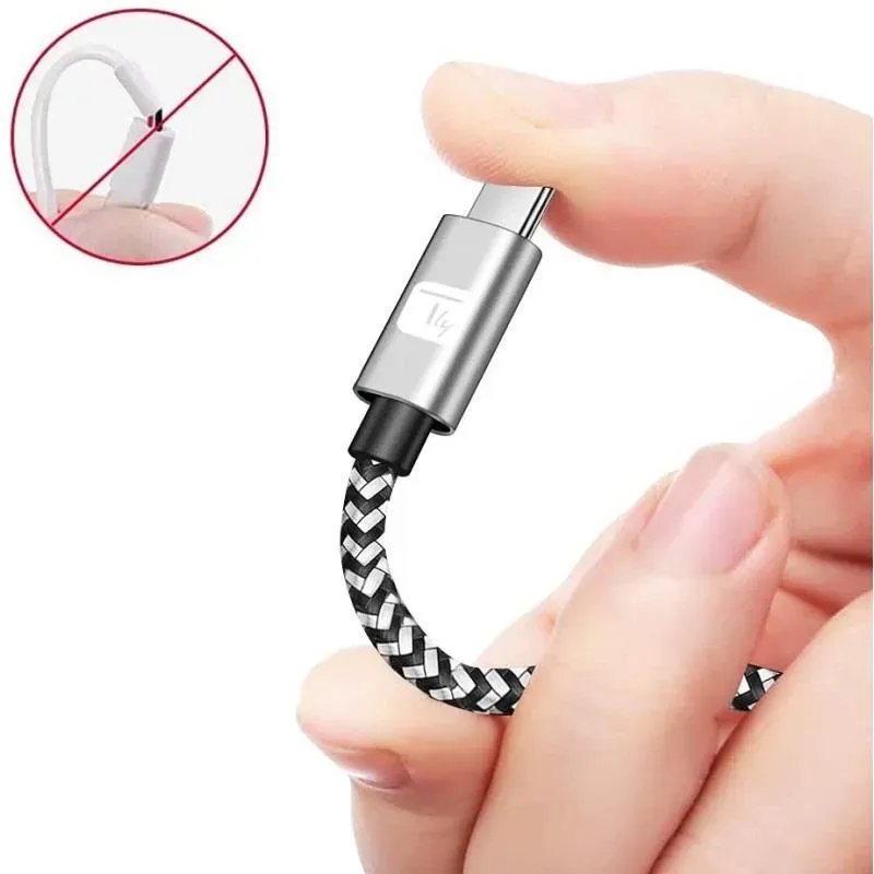 Kabel Techly USB 2.0 USB-C na USB-C kątowy 0,5m M/M 3A | PartsPC.pl