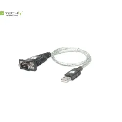 Kabel adapter Techly USB na port szeregowy RS232/COM/DB9 | PartsPC.pl