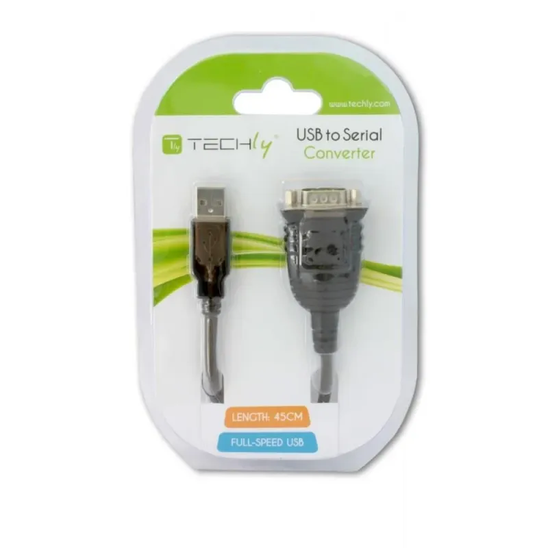 Kabel adapter Techly USB na port szeregowy RS232/COM/DB9 | PartsPC.pl