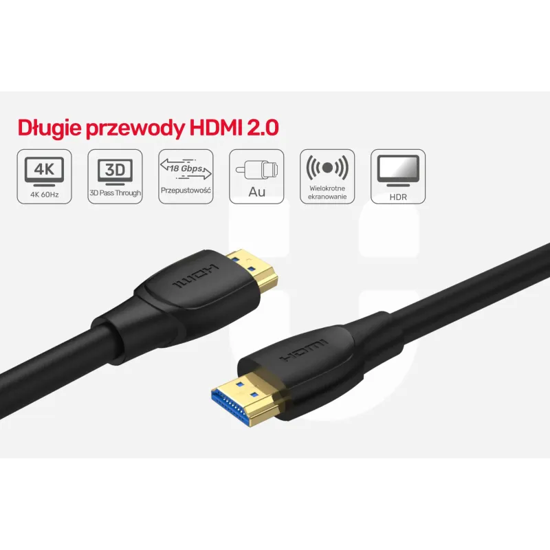 Kabel HDMI Unitek C11068BK High Speed HDMI 2.0, 4K 60Hz, | PartsPC.pl